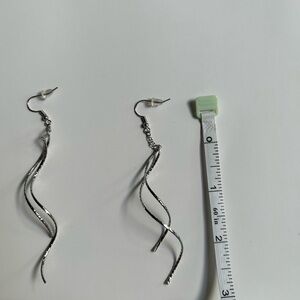 Elegant Silver Twisted Earrings